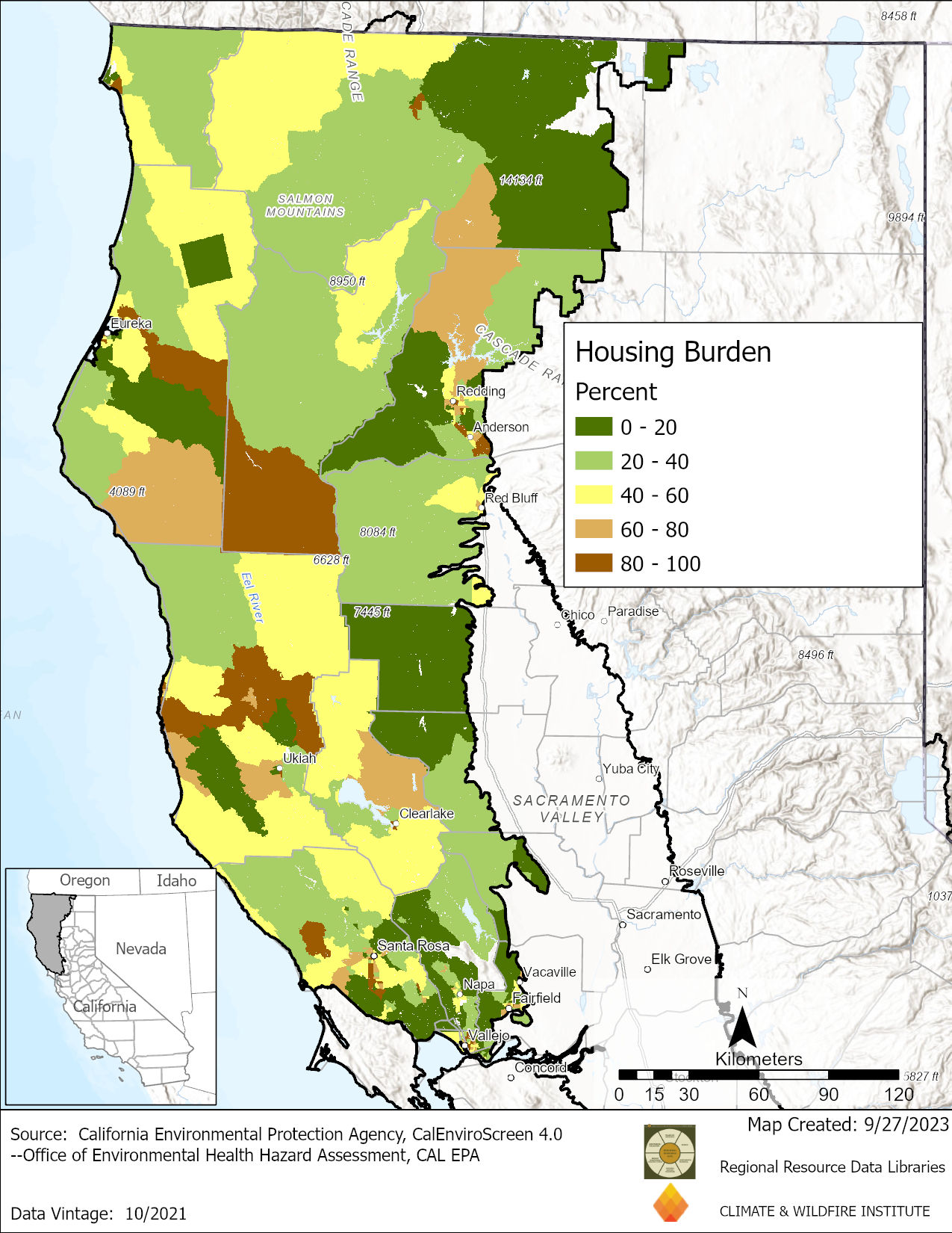 California Rurality Map Northern California Regional Resource Kit