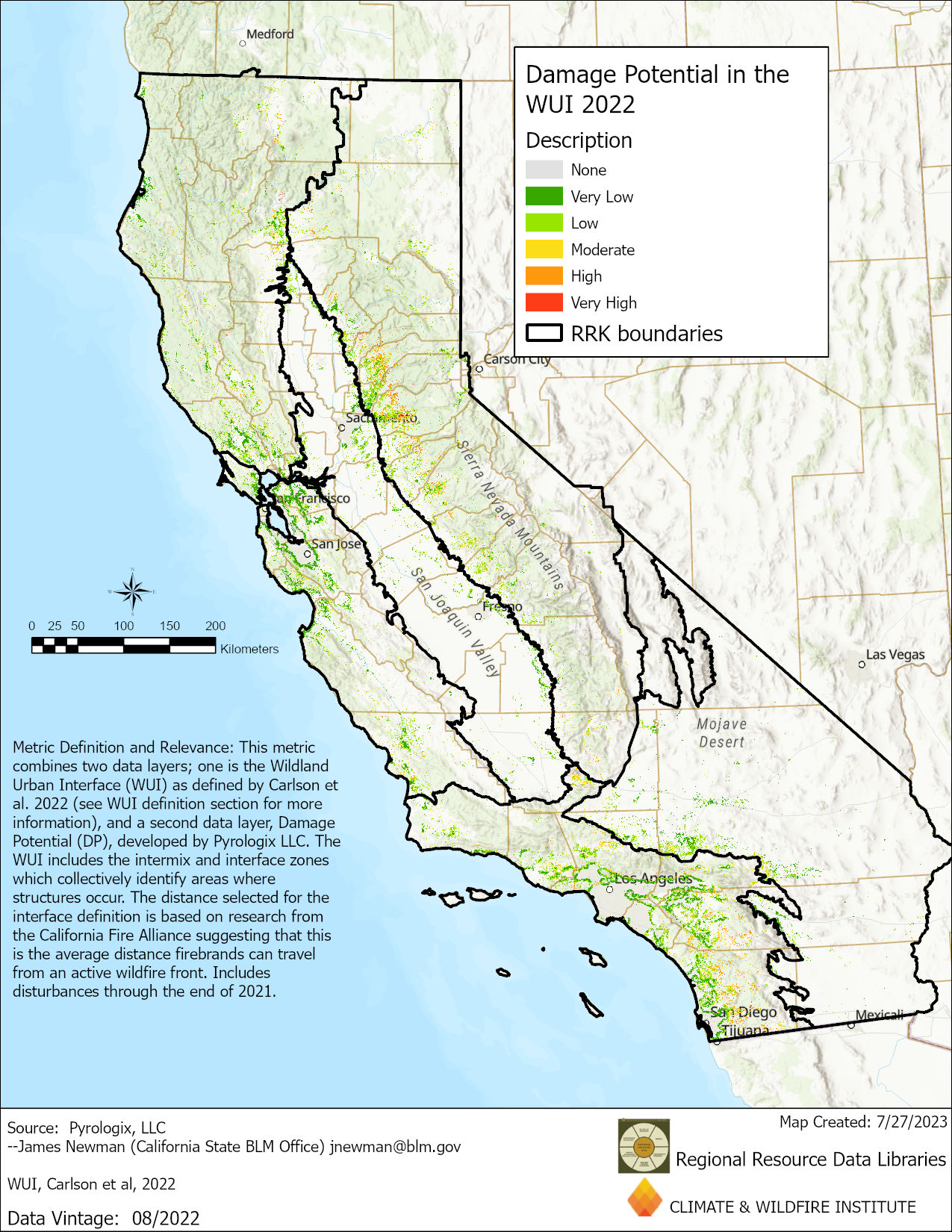 Wui Map Santa Rosa Statewide Regional Resource Kit